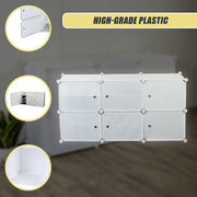 White Cube DIY Shoe Cabinet Rack Storage Portable Stackable Organiser Stand V63-836171