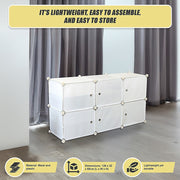 White Cube DIY Shoe Cabinet Rack Storage Portable Stackable Organiser Stand V63-836171