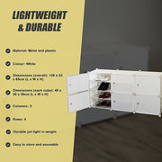 White Cube DIY Shoe Cabinet Rack Storage Portable Stackable Organiser Stand V63-836171