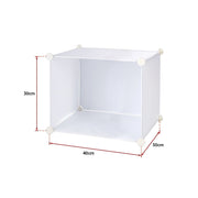 White Cube DIY Shoe Cabinet Rack Storage Portable Stackable Organiser Stand V63-836171