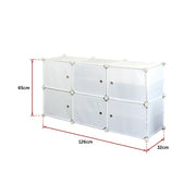 White Cube DIY Shoe Cabinet Rack Storage Portable Stackable Organiser Stand V63-836171