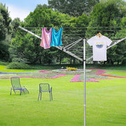 4 Arm Rotary Airer Outdoor Washing Line Clothes Dryer 50m Length V63-836191