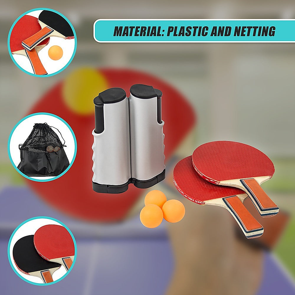 Table Tennis Game Indoor Portable Travel Ping Pong Ball Set Extendable V63-836201