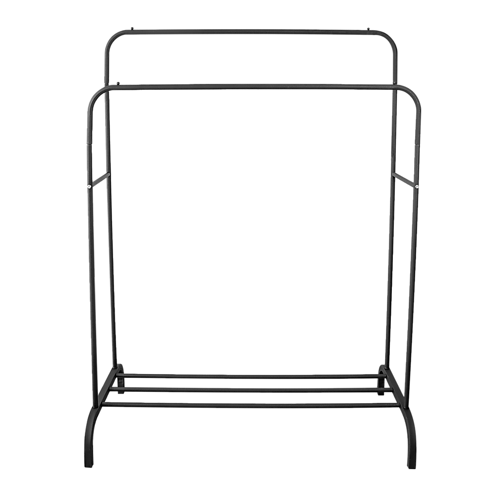 Heavy Metal Double Clothes Rail Hanging Rack Garment Display Stand Storage Shelf V63-836211