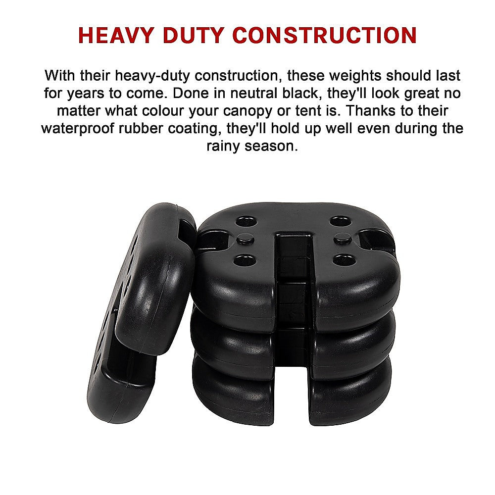 4pcs Outdoor Canopy Tent Leg Weights Anchor Stand Heavy Duty Gazebo Discs Base V63-836371