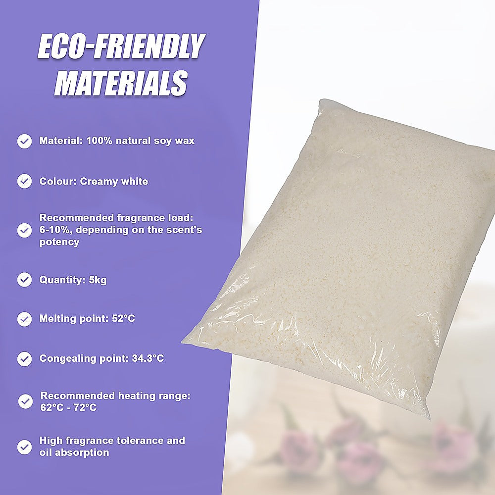 Natural Soy Wax Candle Making Supplies Crafts [ 5kg ] V63-836391