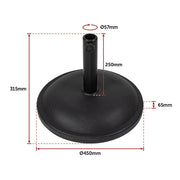 20kg Patio Sun Umbrella Base Durable Parasol Garden Stand Cement Round V63-836401
