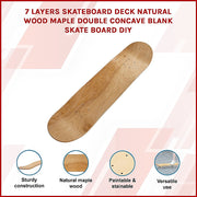 7 Layers Skateboard Deck Natural Wood Maple Double Concave Blank Skate Board DIY V63-836411