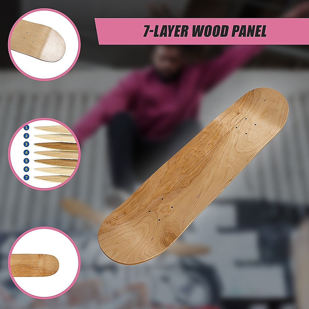 7 Layers Skateboard Deck Natural Wood Maple Double Concave Blank Skate Board DIY V63-836411