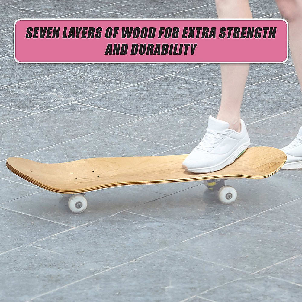 7 Layers Skateboard Deck Natural Wood Maple Double Concave Blank Skate Board DIY V63-836411