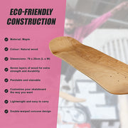 7 Layers Skateboard Deck Natural Wood Maple Double Concave Blank Skate Board DIY V63-836411