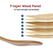 7 Layers Skateboard Deck Natural Wood Maple Double Concave Blank Skate Board DIY V63-836411