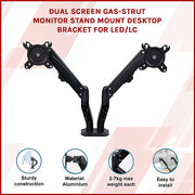 Dual Screen Gas-strut Monitor Stand Mount Desktop Bracket for LED/LC V63-836421