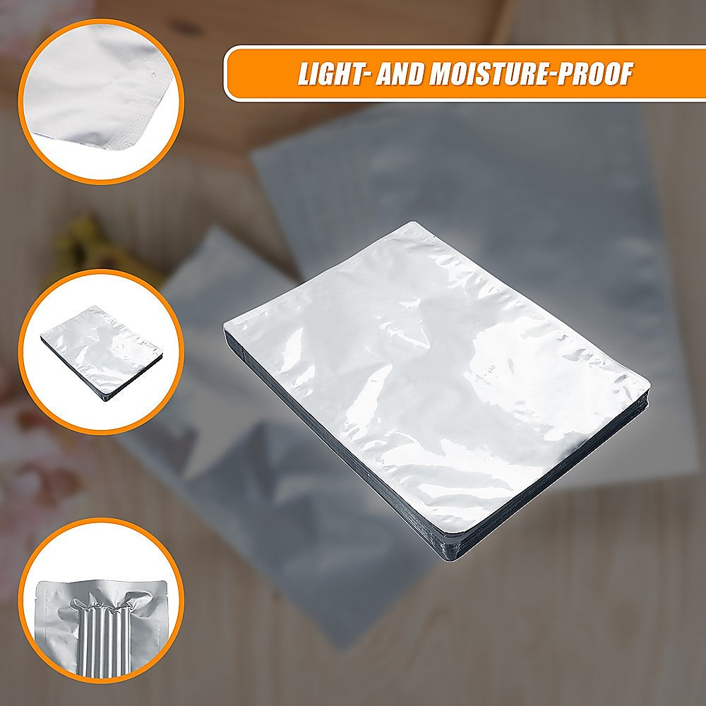 100x Food Vacuum Bags Pouch Foil Aluminum Storage Bags Heat Seal 30x40cm V63-836431