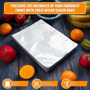 100x Food Vacuum Bags Pouch Foil Aluminum Storage Bags Heat Seal 30x40cm V63-836431