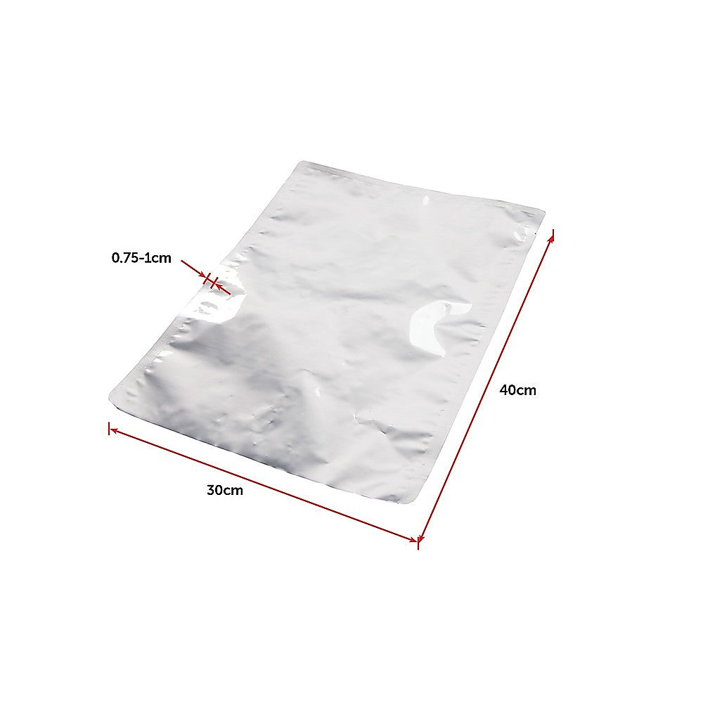 100x Food Vacuum Bags Pouch Foil Aluminum Storage Bags Heat Seal 30x40cm V63-836431