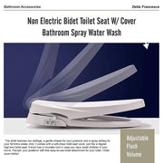 Non Electric Bidet Toilet Seat W/ Cover Bathroom Spray Water Wash V63-836441