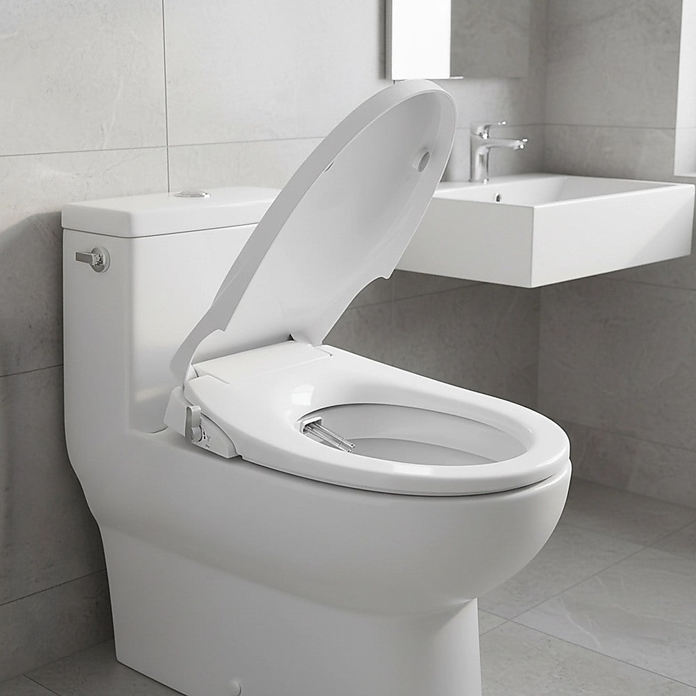 Non Electric Bidet Toilet Seat W/ Cover Bathroom Spray Water Wash V63-836441