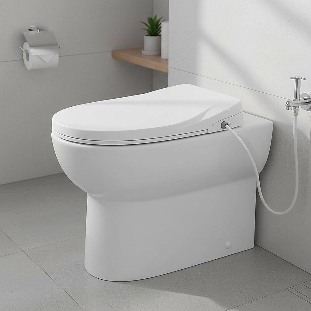 Non Electric Bidet Toilet Seat W/ Cover Bathroom Spray Water Wash V63-836441