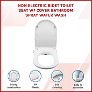 Non Electric Bidet Toilet Seat W/ Cover Bathroom Spray Water Wash V63-836451