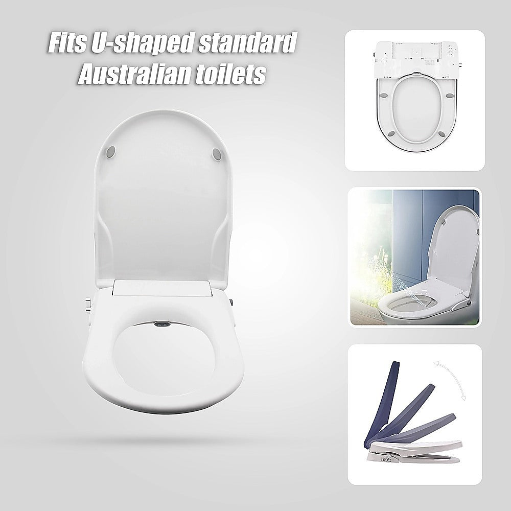Non Electric Bidet Toilet Seat W/ Cover Bathroom Spray Water Wash V63-836451