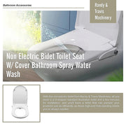 Non Electric Bidet Toilet Seat W/ Cover Bathroom Spray Water Wash V63-836451