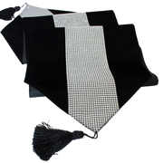 72" Velvet Table Runner + Dining Placemats Table Place Mats Decor V63-836461