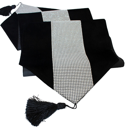 72" Velvet Table Runner + Dining Placemats Table Place Mats Decor V63-836461