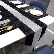 72" Velvet Table Runner + Dining Placemats Table Place Mats Decor V63-836461