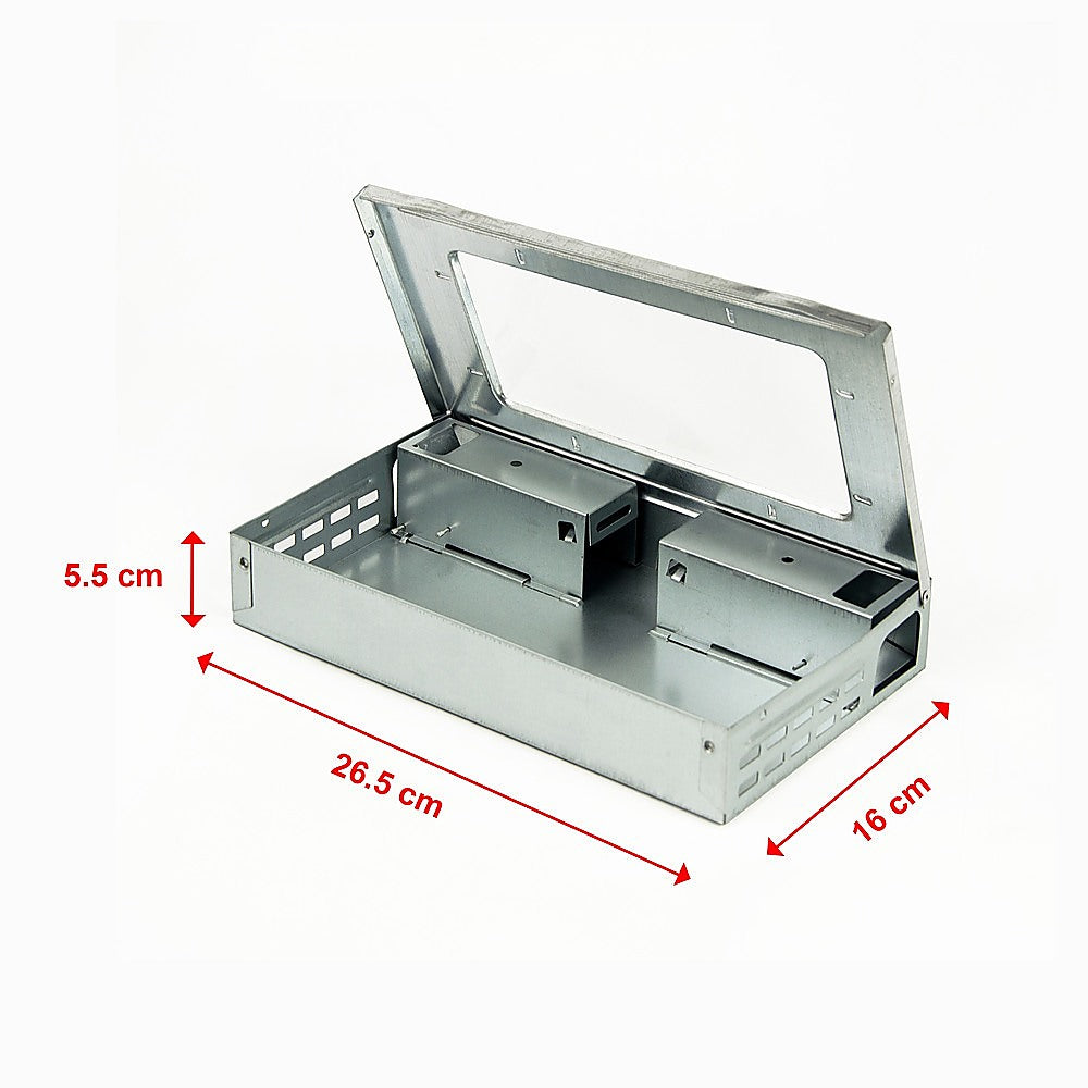 5x Humane Reusable Mice Trap Safe Live Catch Metal Mouse Catcher V63-836501