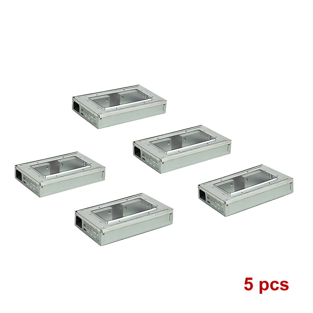 5x Humane Reusable Mice Trap Safe Live Catch Metal Mouse Catcher V63-836501