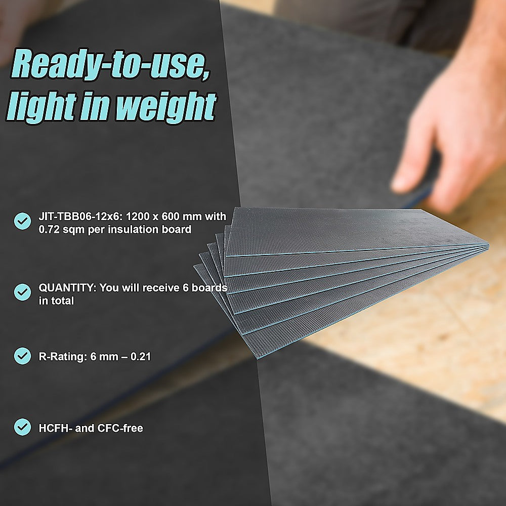 Tile Backer Insulation Board 6MM: 1200mm x 600mm - Box of 6 V63-836521