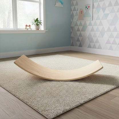 Balance Board Beam Seesaw Wooden Child Kids Adult Yoga V63-836531