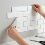 Tiles 3D Peel and Stick Wall Tile Subway White (30 x 30cm x 10 sheets) V63-836591