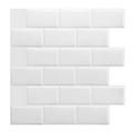 Tiles 3D Peel and Stick Wall Tile Subway White (30 x 30cm x 10 sheets) V63-836591