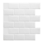 Tiles 3D Peel and Stick Wall Tile Subway White (30 x 30cm x 10 sheets) V63-836591