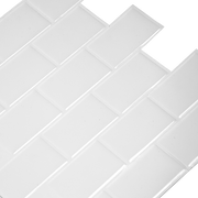 Tiles 3D Peel and Stick Wall Tile Subway White (30 x 30cm x 10 sheets) V63-836591