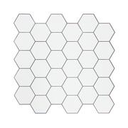 Tiles 3D Peel and Stick Wall Tile Hexagon White (30cm x 30cm x 10 sheets) V63-836601