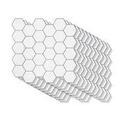 Tiles 3D Peel and Stick Wall Tile Hexagon White (30cm x 30cm x 10 sheets) V63-836601