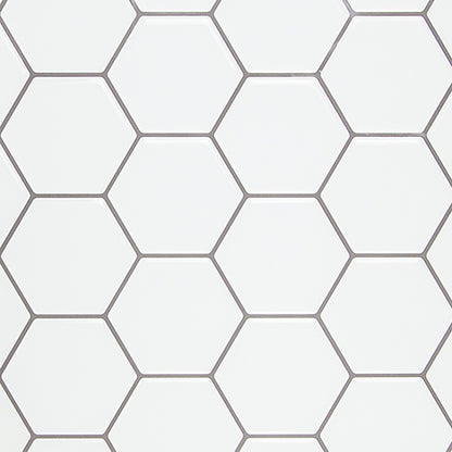Tiles 3D Peel and Stick Wall Tile Hexagon White (30cm x 30cm x 10 sheets) V63-836601
