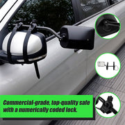 2x Towing Mirrors Pair Clip on Multi Fit Clamp On Towing Caravan 4X4 Trailer V63-836611
