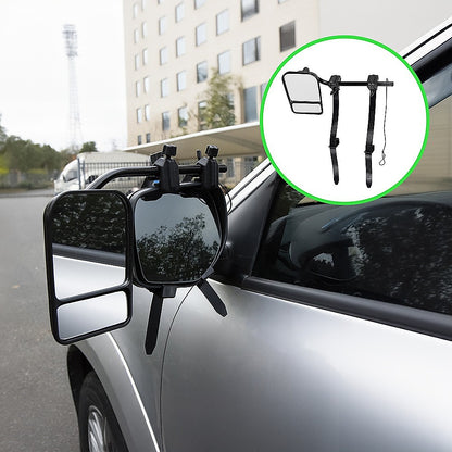 2x Towing Mirrors Pair Clip on Multi Fit Clamp On Towing Caravan 4X4 Trailer V63-836611