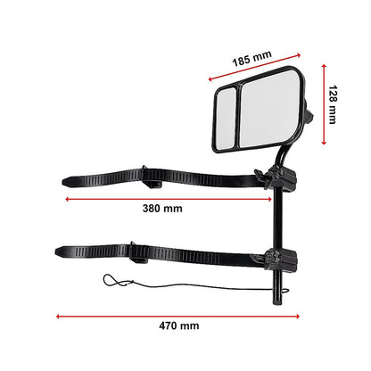 2x Towing Mirrors Pair Clip on Multi Fit Clamp On Towing Caravan 4X4 Trailer V63-836611
