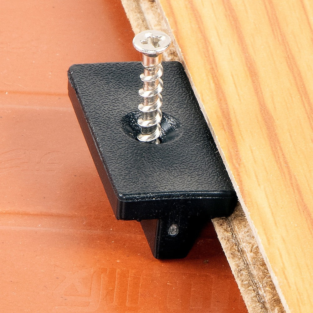 100 Composite Decking Hidden Fixing Fasteners Plastic T Clips & Screws V63-836621
