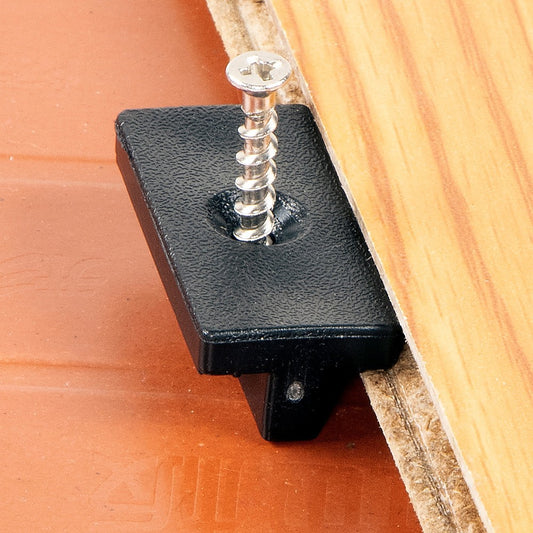 100 Composite Decking Hidden Fixing Fasteners Plastic T Clips & Screws V63-836621