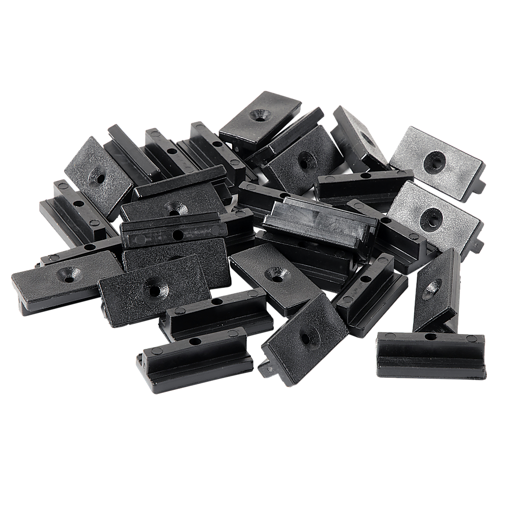 100 Composite Decking Hidden Fixing Fasteners Plastic T Clips & Screws V63-836621