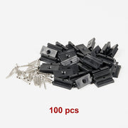 100 Composite Decking Hidden Fixing Fasteners Plastic T Clips & Screws V63-836621