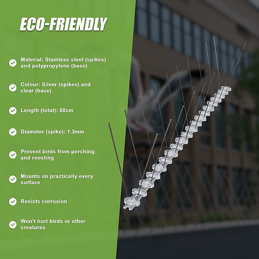 20x 50cm Bird Spike S304 wire Spikes Eaves Pigeon Gull Starling 10M V63-836641