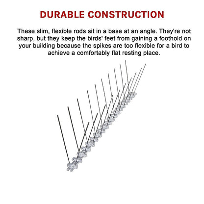 20x 50cm Bird Spike S304 wire Spikes Eaves Pigeon Gull Starling 10M V63-836641