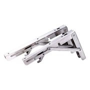 2x 10" Stainless Steel Folding Table Bracket Shelf Bench 50kg Load Heavy Duty V63-836661